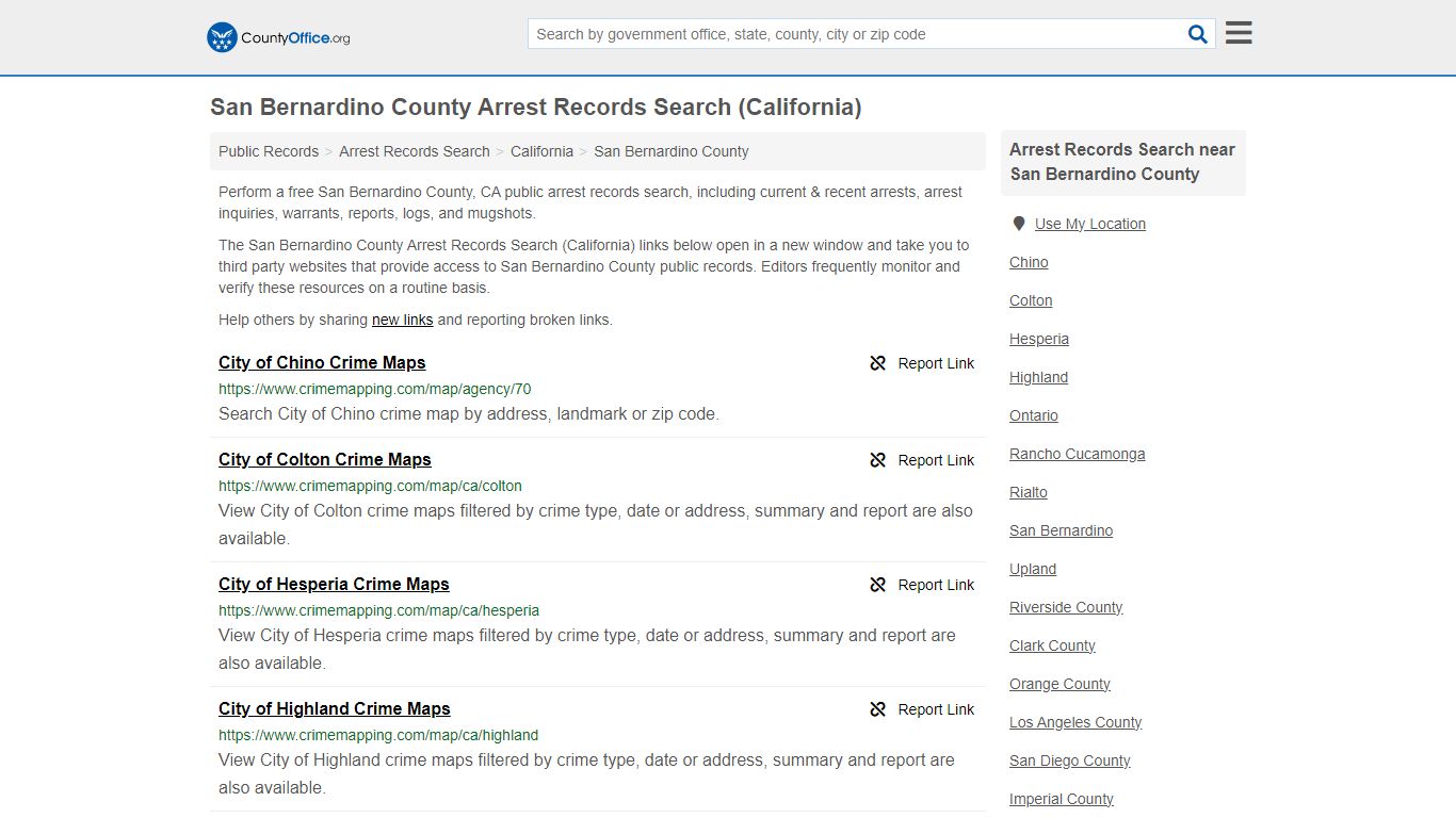 San Bernardino County Arrest Records Search (California)